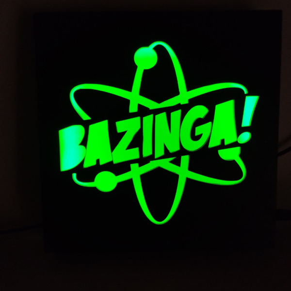 Luminária Personalizada Bazinga Luz Led - bbz01