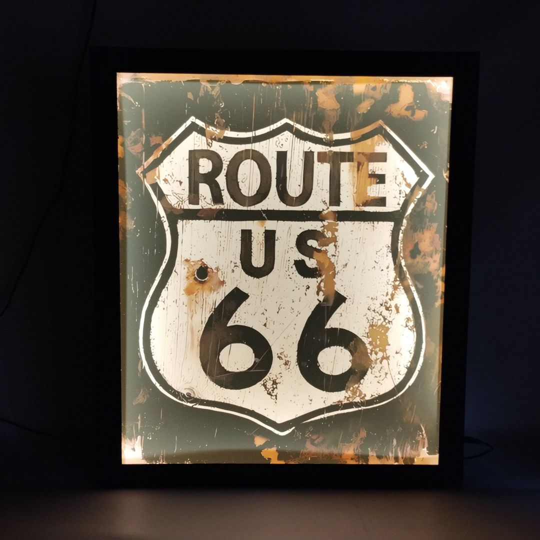 Luminária Personalizada ROUTE US 66 - VRT01