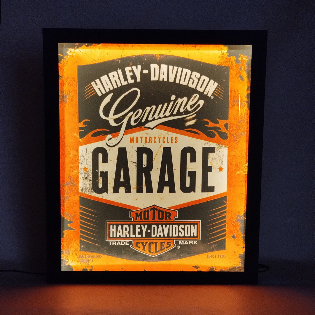 Luminária Personalizada Harley Davidson Garage - VGR01